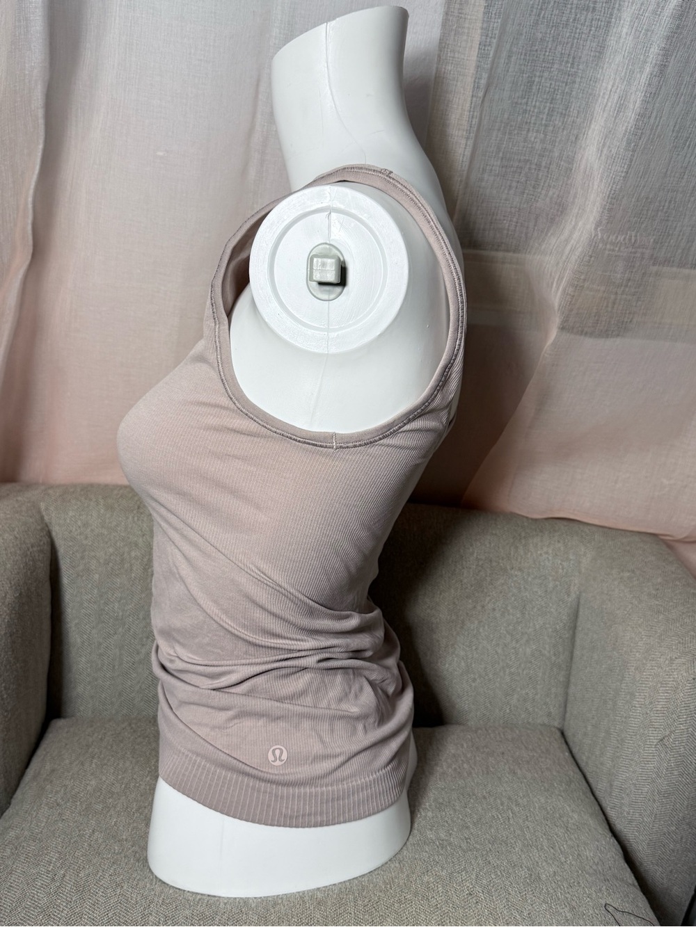 lululemon athletica Dusty Rose Ribbed Scoop Tank